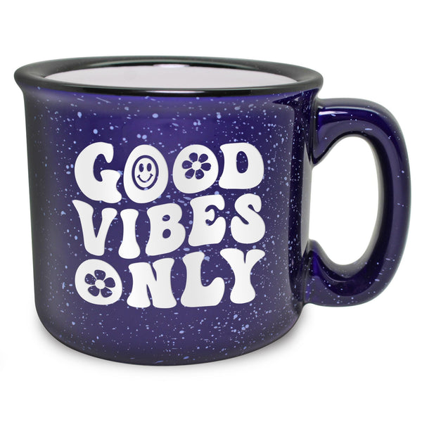 Good Vibes Only Etched Ceramic Camp Mug