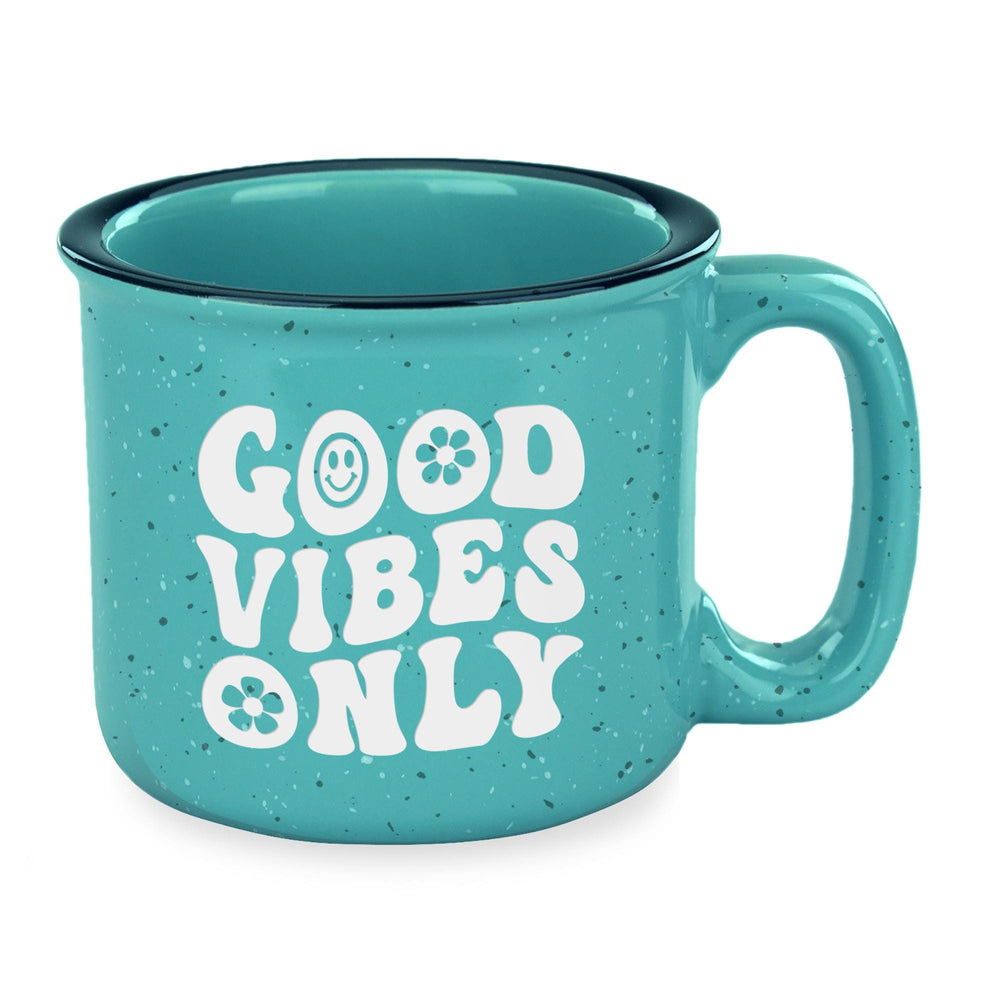 Good Vibes Only Etched Ceramic Camp Mug