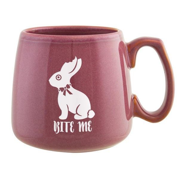 Bite Me Bunny Etched Ceramic Mug