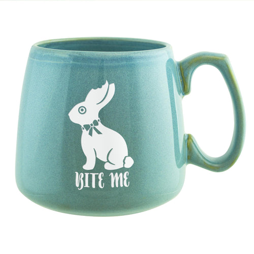 Bite Me Bunny Etched Ceramic Mug