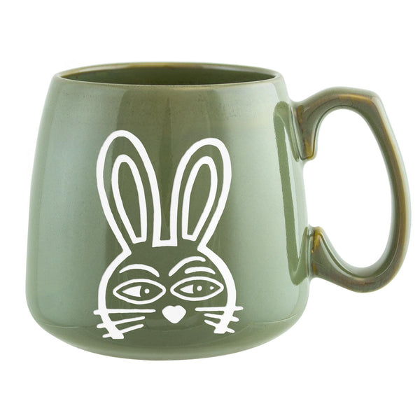 Curious Bunny Etched Ceramic Heirloom Mug