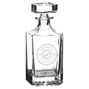 Circle Compass Lat Long 5-Piece Decanter Set