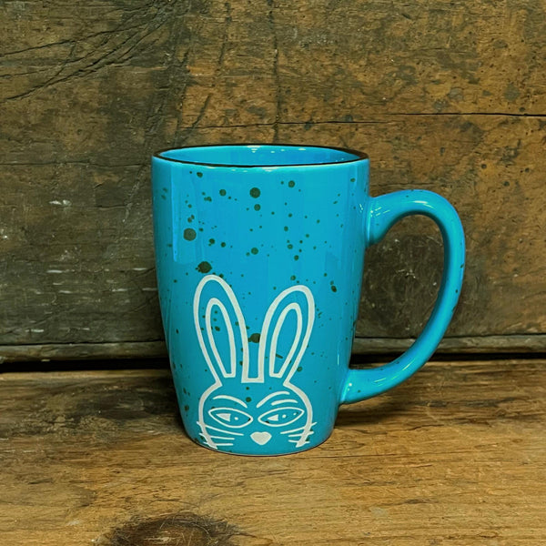 Curious Bunny Etched Ceramic Mug