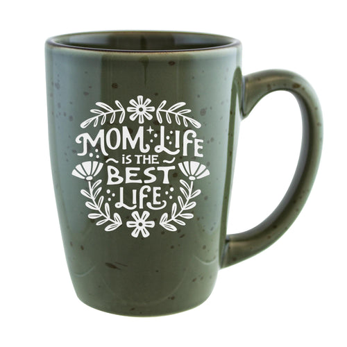 Mom Life Is The Best Life Etched Ceramic Mug