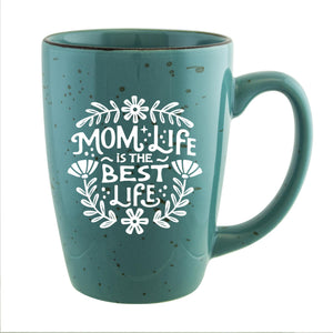 Mom Life Is The Best Life Etched Ceramic Mug