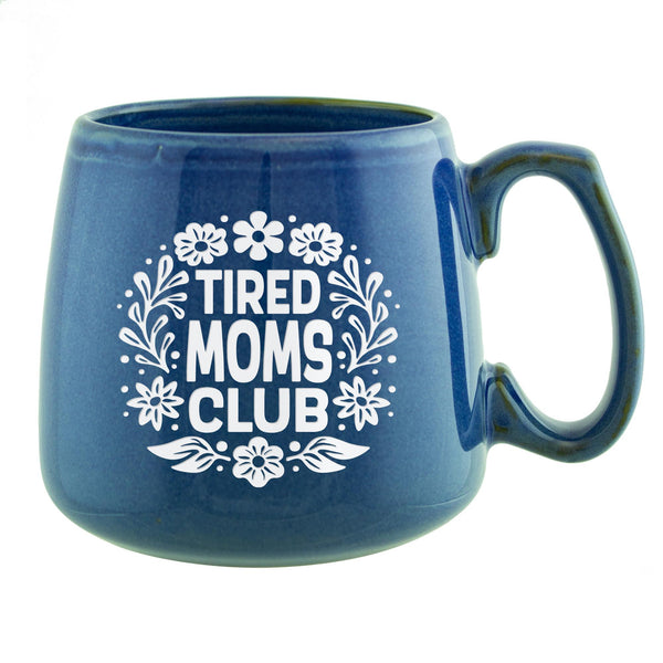 Tired Moms Club Etched Ceramic Mug