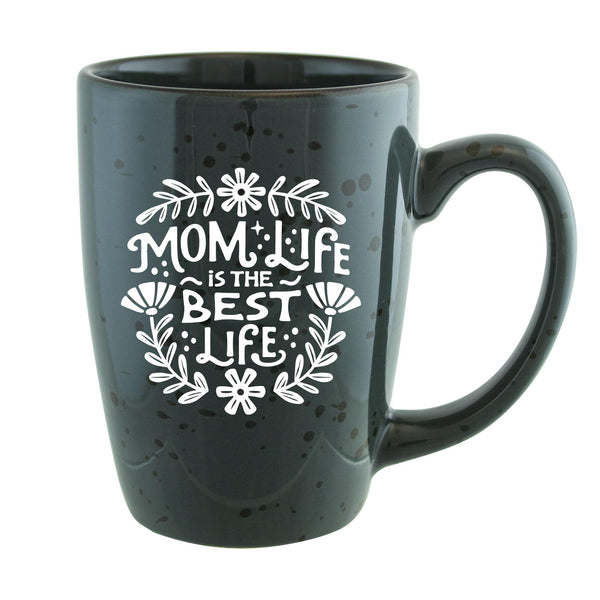 Mom Life Is The Best Life Etched Ceramic Mug