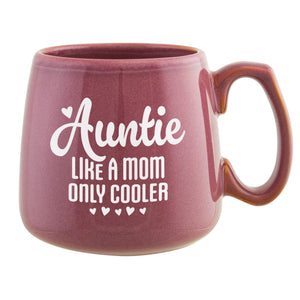 Auntie, Like a Mom Only Cooler Etched Ceramic Camp Mug