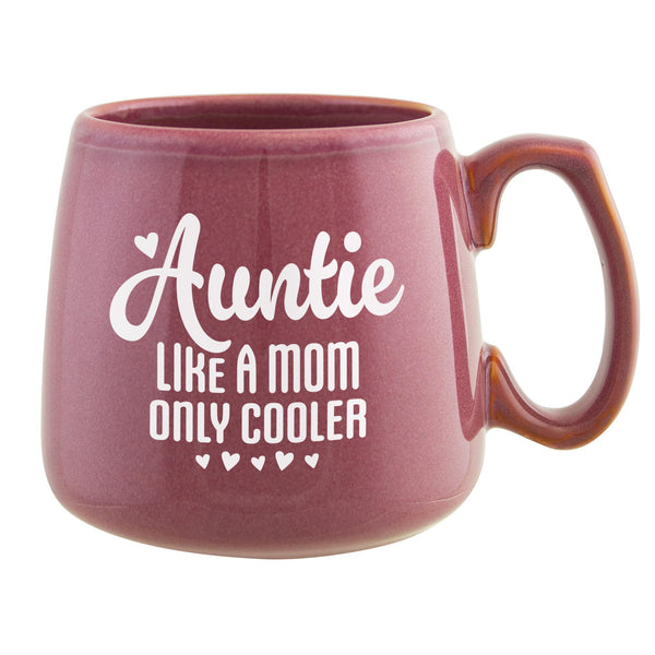 Auntie, Like a Mom Only Cooler Etched Ceramic Camp Mug