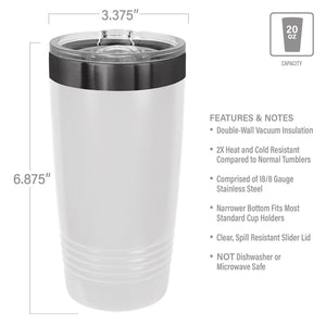 Gentle Parenting Dropout Est. This Morning Laser Etched Insulated Travel Tumbler