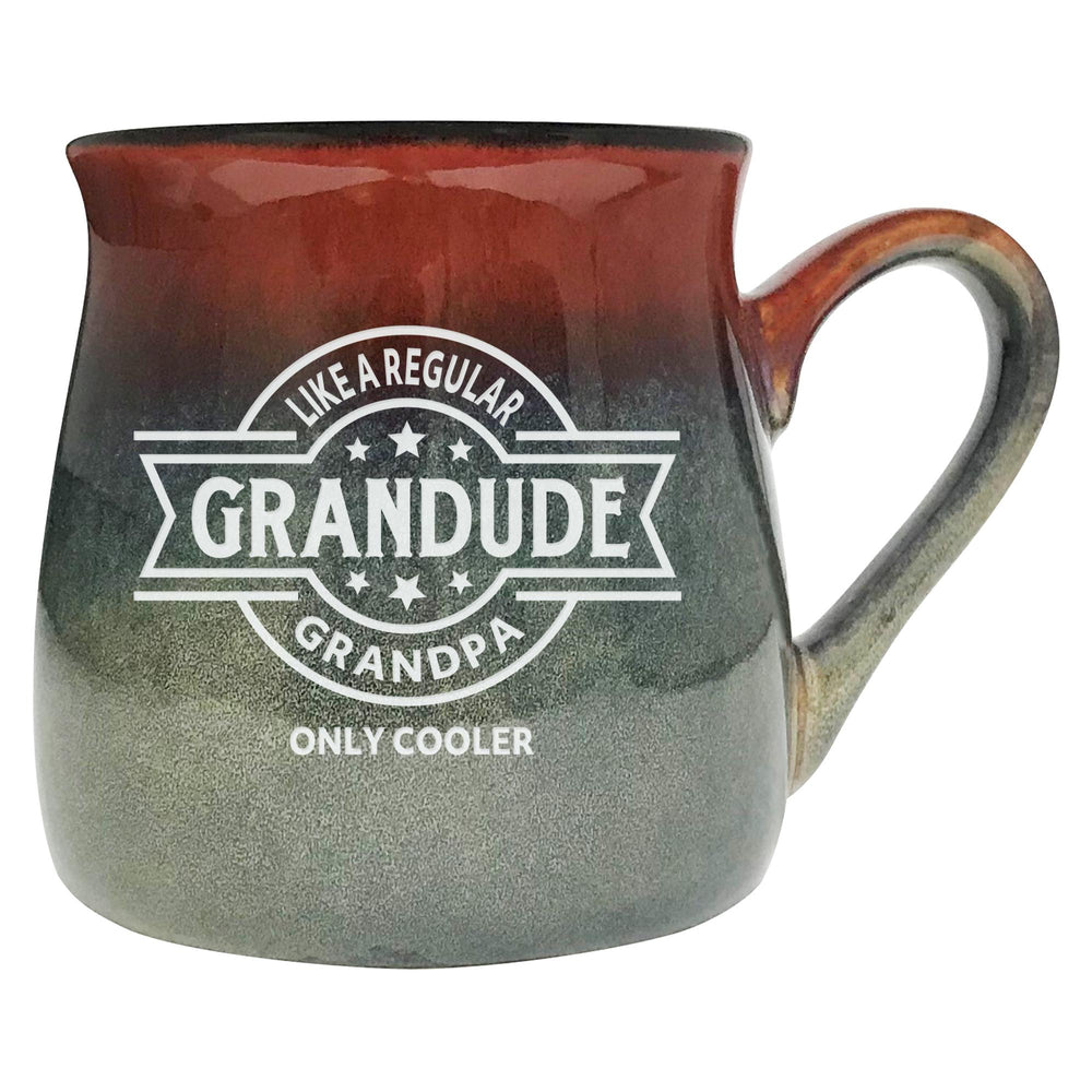 Grandude, Like a Regular Grandpa only cooler! Etched Ceramic Mug