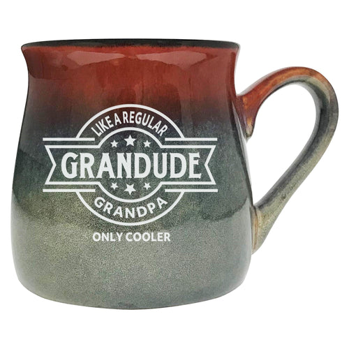Grandude, Like a Regular Grandpa only cooler! Etched Ceramic Mug