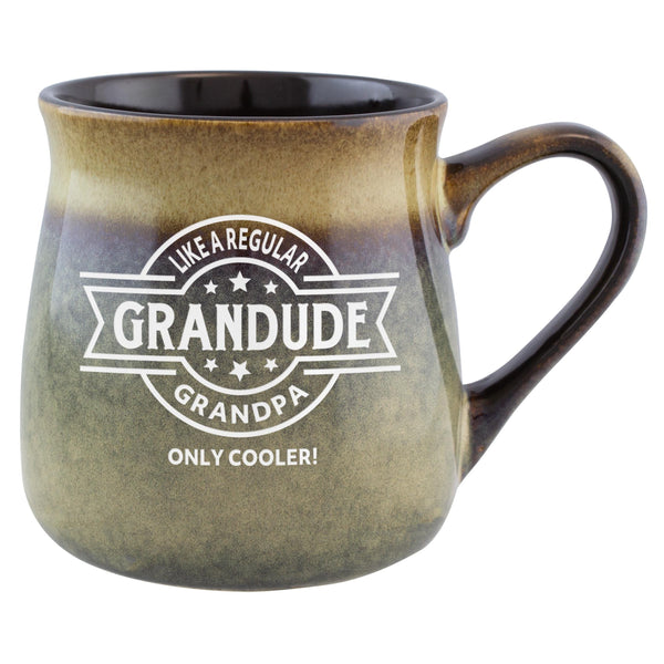 Grandude, Like a Regular Grandpa only cooler! Etched Ceramic Mug