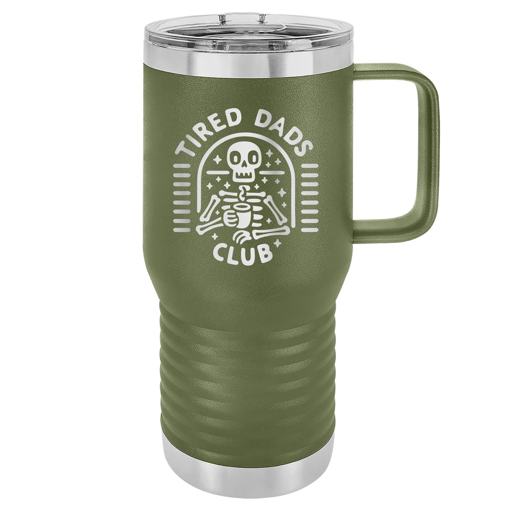 Tired Dads Club Etched Insulated Travel Mug