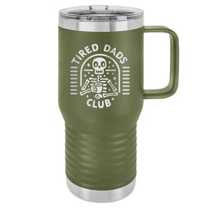 Tired Dads Club Etched Insulated Travel Mug