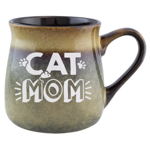 Cat Mom Etched Ceramic Mug