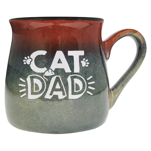 Cat Dad Etched Ceramic Mug