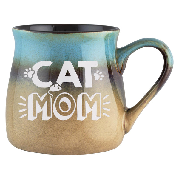 Cat Mom Etched Ceramic Mug