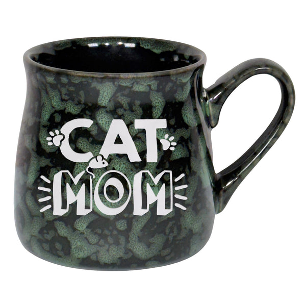 Cat Mom Etched Ceramic Mug
