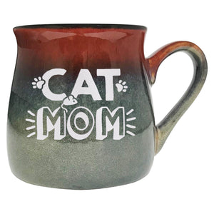 Cat Mom Etched Ceramic Mug