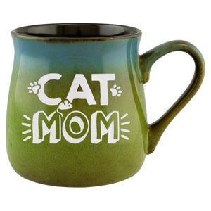 Cat Mom Etched Ceramic Mug