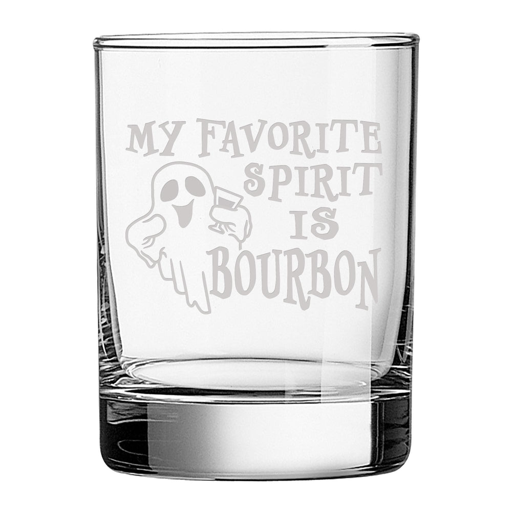 My Favorite Spirit Is Etched Rocks Glass