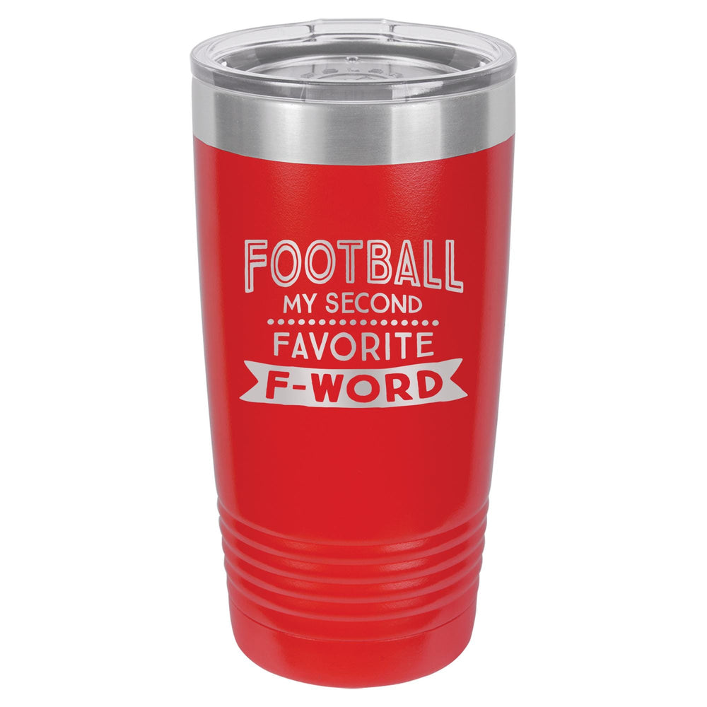 Football My Second Favorite F-Word Etched Insulated Tumbler & Lid