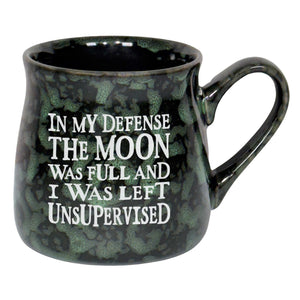In My Defense The Moon Was Full Etched Ceramic Mug