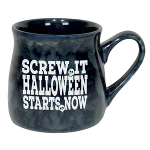 Screw It Halloween Starts Now Etched Ceramic Camp Mug