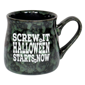 Screw It Halloween Starts Now Etched Ceramic Camp Mug