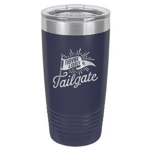 Never Lost a Tailgate Etched Insulated Tumbler & Lid