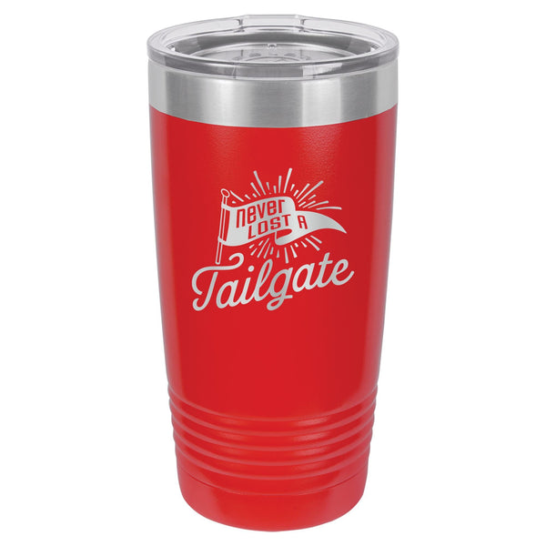 Never Lost a Tailgate Etched Insulated Tumbler & Lid