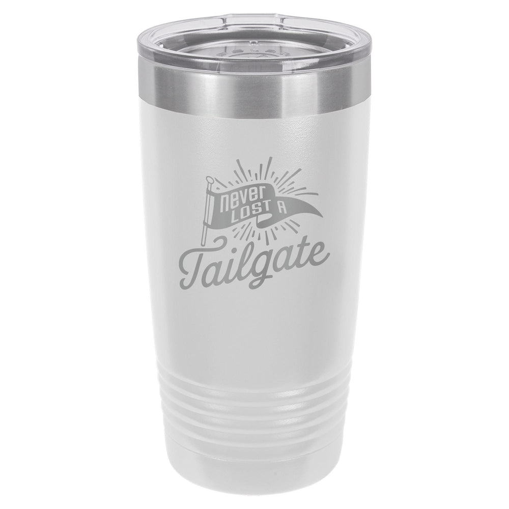 Never Lost a Tailgate Etched Insulated Tumbler & Lid