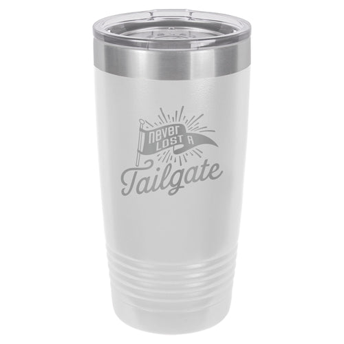 Never Lost a Tailgate Etched Insulated Tumbler & Lid