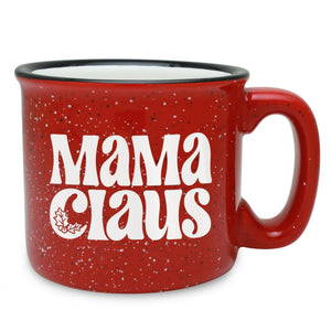 Mama Claus Etched Ceramic Camp Mug