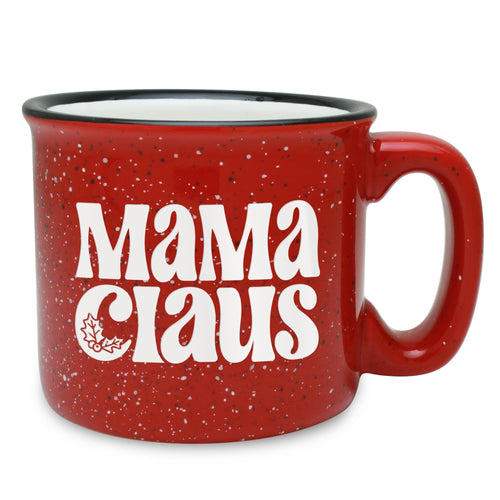Mama Claus Etched Ceramic Camp Mug