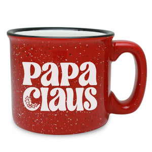 Papa Claus Etched Ceramic Camp Mug