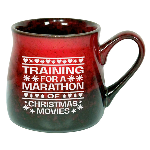 Training for a Marathon of Christmas Movies Etched Ceramic Mug