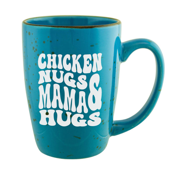 Chicken Nugs & Mama Hugs Etched Ceramic Coffee Mug
