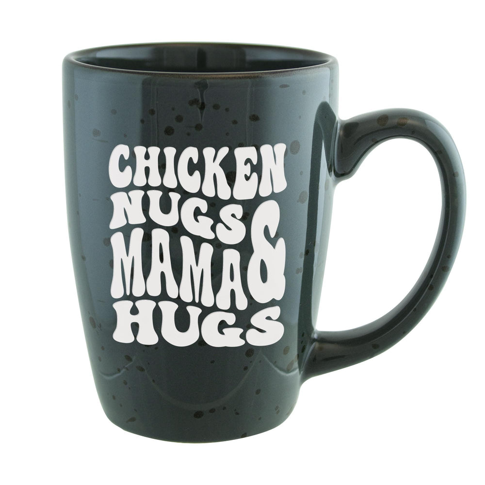Chicken Nugs & Mama Hugs Etched Ceramic Coffee Mug