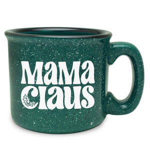 Mama Claus Etched Ceramic Camp Mug