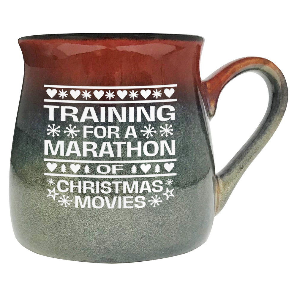 Training for a Marathon of Christmas Movies Etched Ceramic Mug