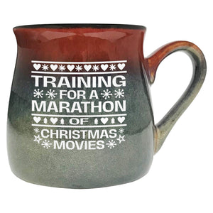 Training for a Marathon of Christmas Movies Etched Ceramic Mug