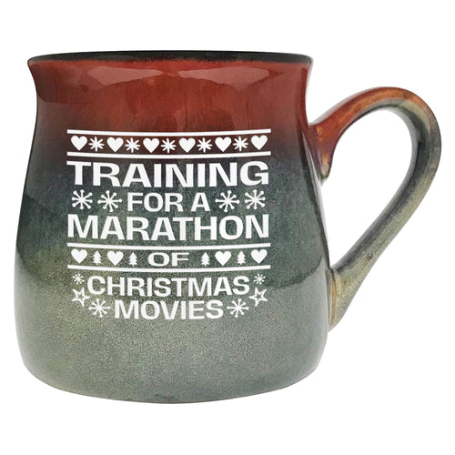 Training for a Marathon of Christmas Movies Etched Ceramic Mug