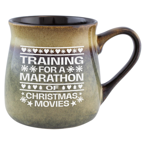 Training for a Marathon of Christmas Movies Etched Ceramic Mug