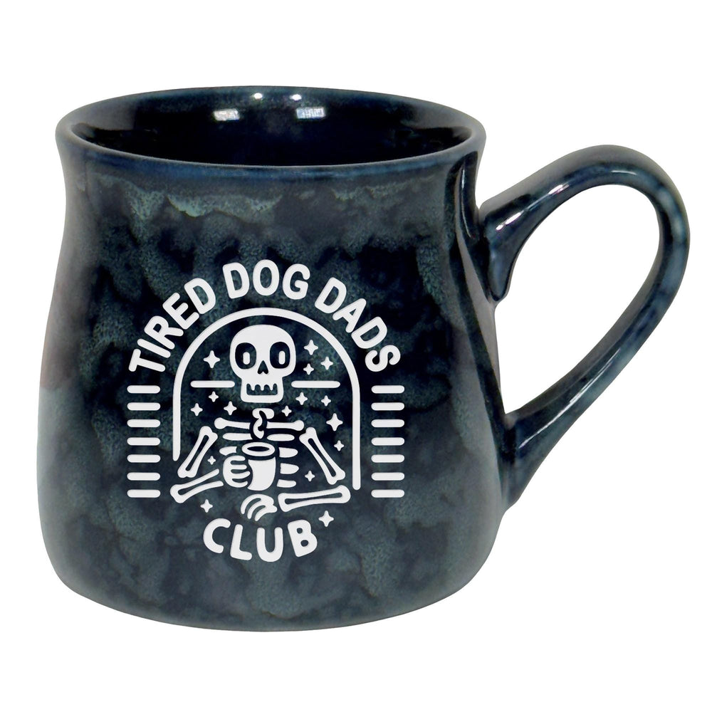Tired Dog Dads Club Etched Ceramic Mug