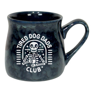 Tired Dog Dads Club Etched Ceramic Mug