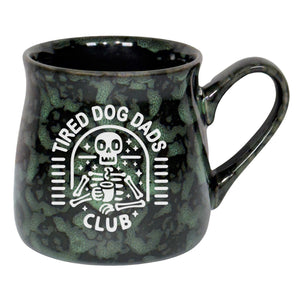 Tired Dog Dads Club Etched Ceramic Mug