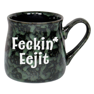 Feckin' Eejit Etched Ceramic Tavern Mug