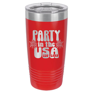 Party in the USA Insulated Stainless Steel Tumbler, America 250th Anniversary